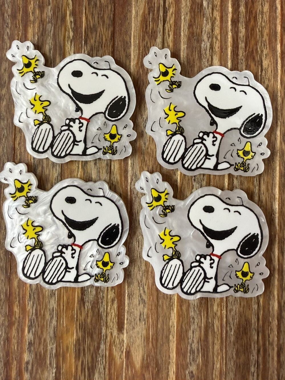 4 Pc Snoopy Acrylic Flatbacks